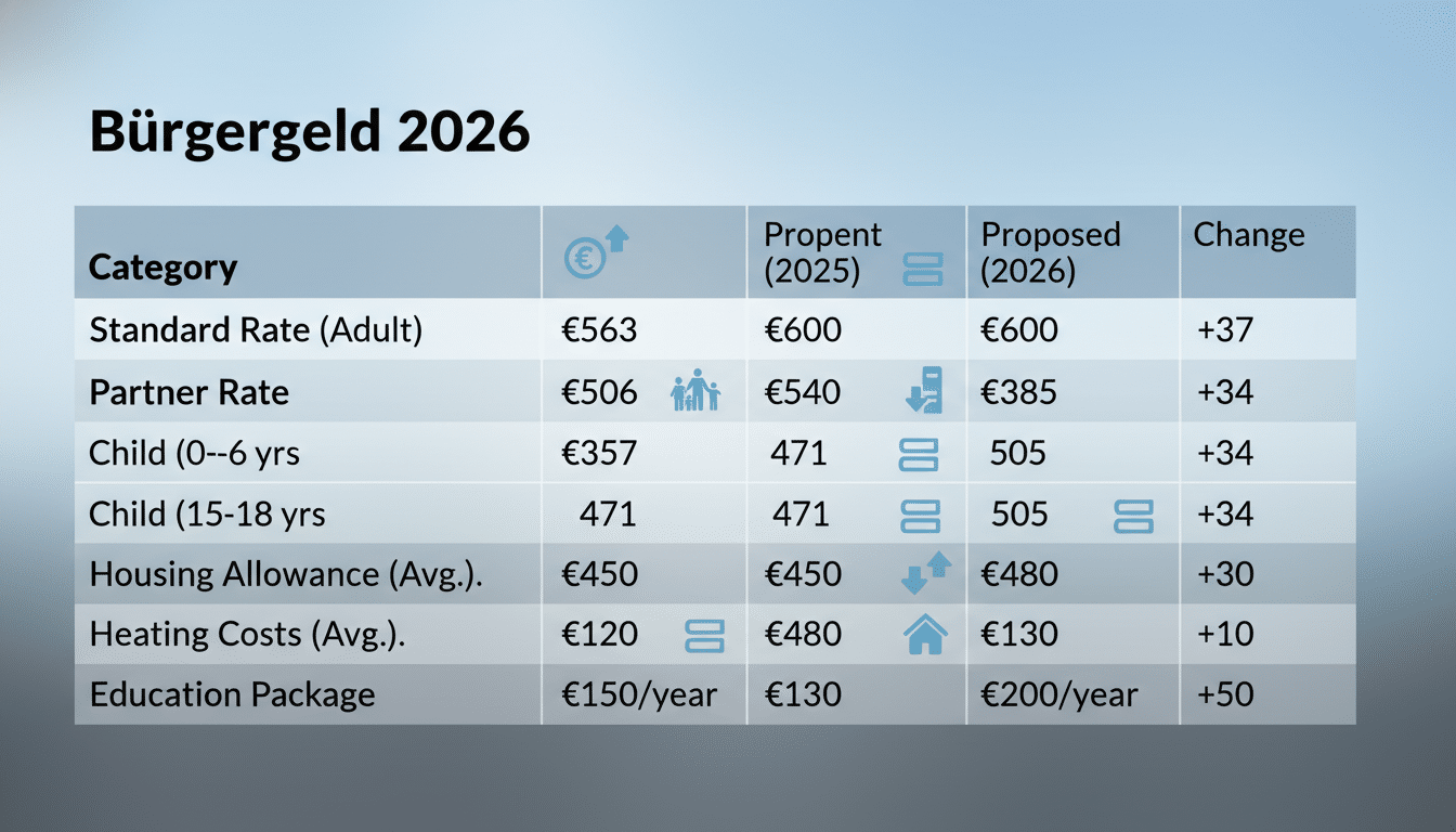 Bürgergeld 2026 Tabelle