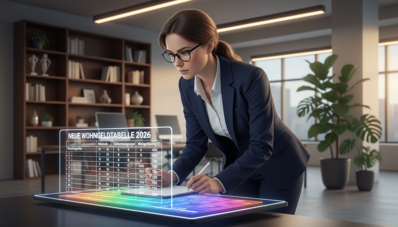 Wohngeld: Neue Wohngeldtabelle gültig seit dem Jahr 2026